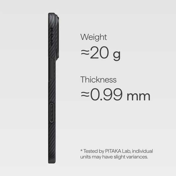 Чехол Pitaka Edge Case для iPhone 17 Pro Max, Черный | Twill