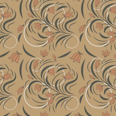 Folk floral pattern. Abstract flowers print. seamless pattern