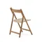 Складной стул Dandara из массива акации со стальной конструкцией и белым шнуром