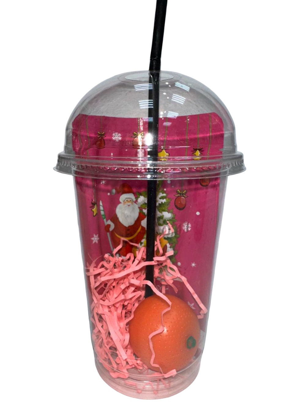 Стаканчик подарочный ярко розовый