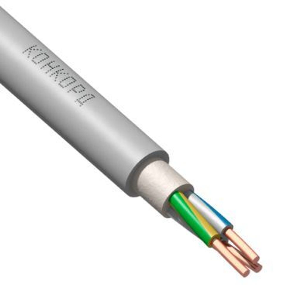 Кабель силовой NYM-J 3х1,5 0,66 кВ с ПВХ изоляцией с заполнением (бухта 100 м) NYM-J 3х1,5 КОНКОРД КОНКОРД