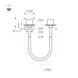 Светильник SP-TROPIC-BUILT-TRIMLESS-R18-L10000-110W Warm3000 (BK, 360 deg, 230V) (Arlight, IP20 Пластик, 3 года) 043392