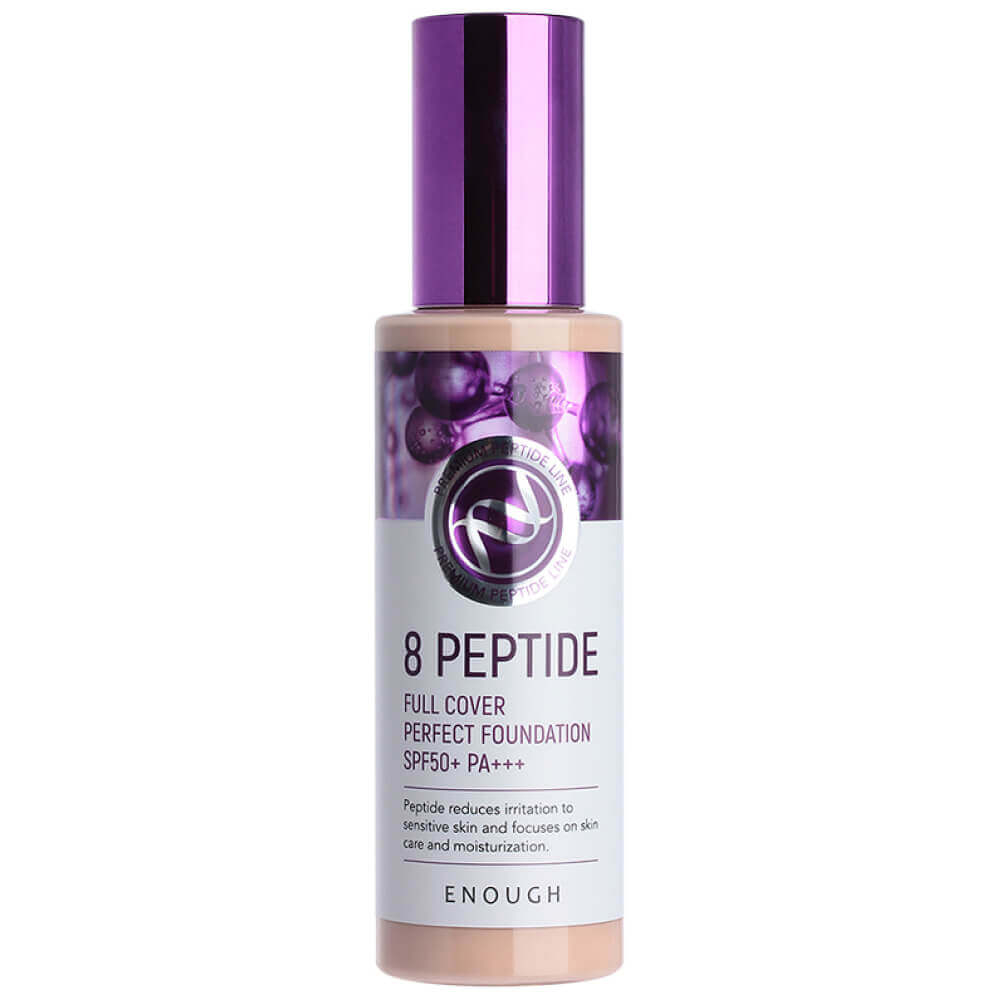 Enough 8 Peptide Full Cover Perfect Foundation #23, 100ml - Тональный крем с пептидами
