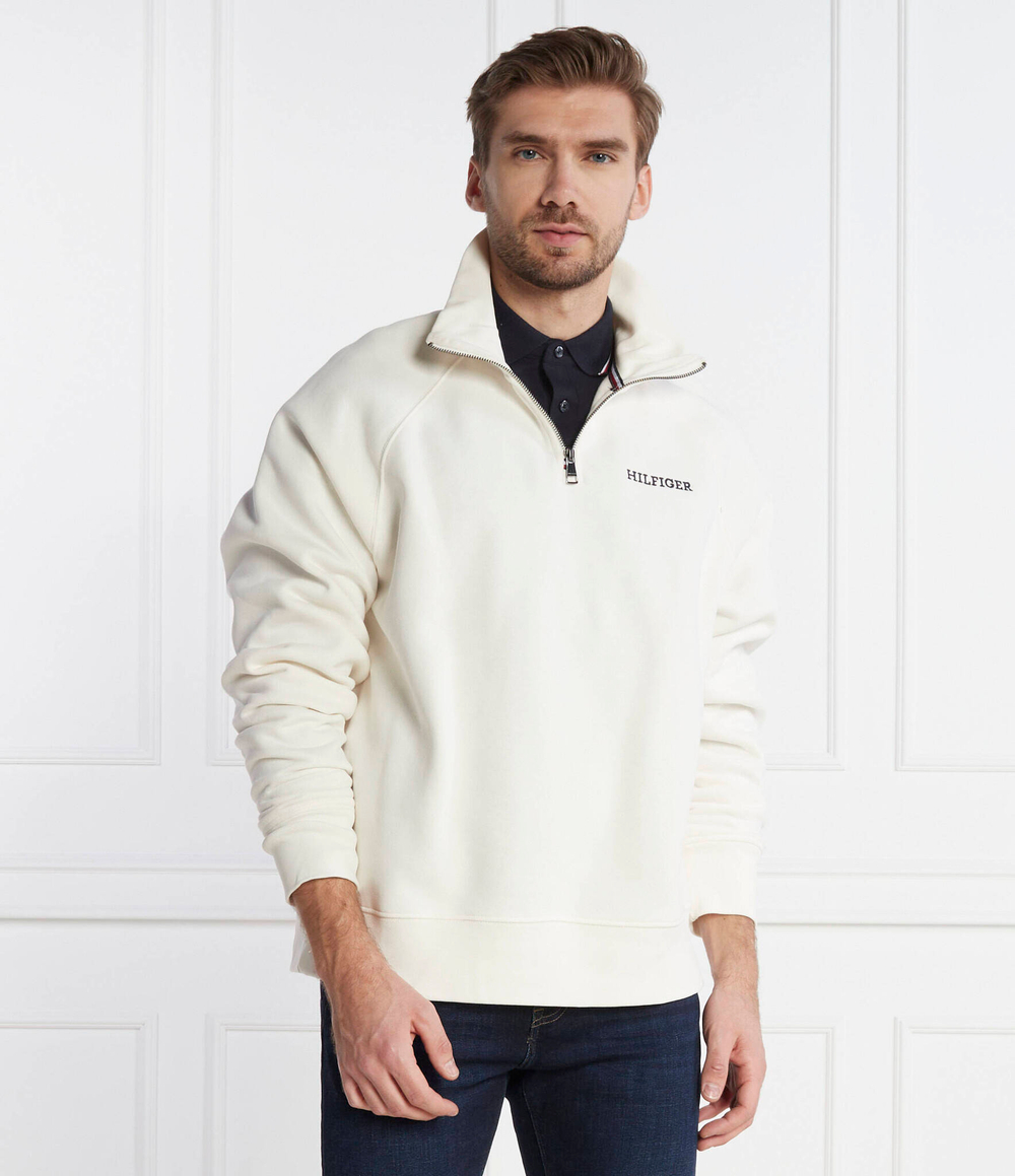 Худи MONOTYPE EMBRO HALF ZIP Tommy Hilfiger - экрю(MW0MW32737)