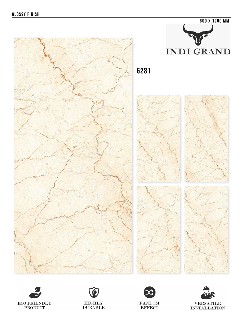 Керамогранит glossy №3 60х120, 6281