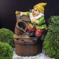 GAUF-02 GREEN APPLE Уличный фонтан Гном 56 см | GREEN APPLE