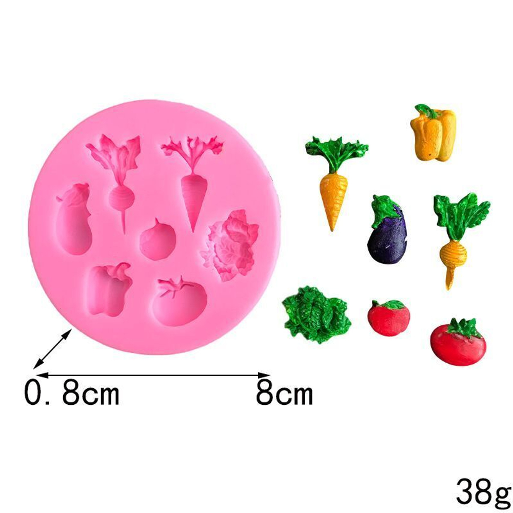 Набор силиконовых молдов  "Фрукты и Овощи", (2 шт)