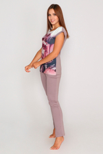 [m]Пижама женская "НЕВЕСОМОСТЬ" футб+штаны КЖ 0200