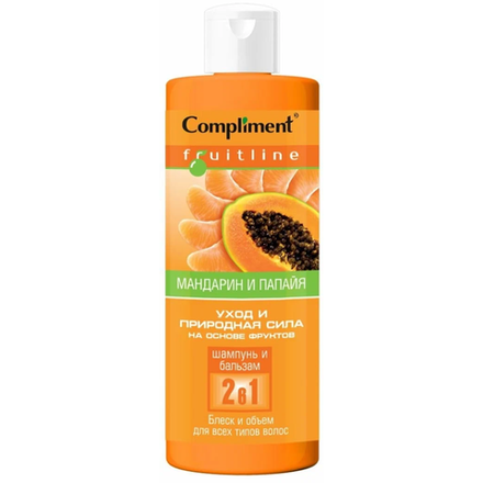 Шампунь-бальзам Compliment Frute Line 2в1 Мандарин и папайя 400 мл