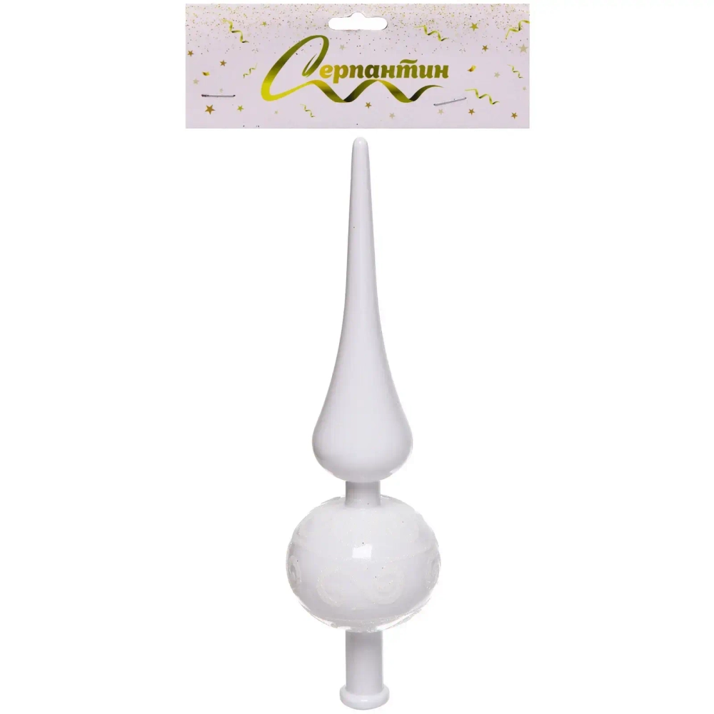 Верхушка на ёлку 23 см «Волшебный узор», Белый