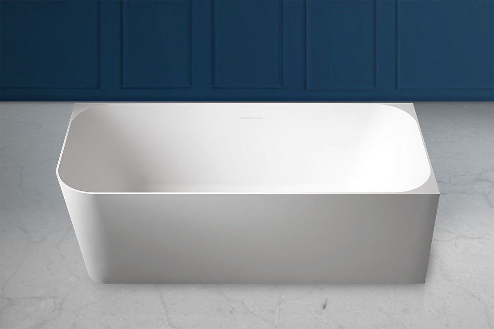 Ванна из искусственного камня ABBER Stein AS9621-1.7 R белая матовая  170x75 см