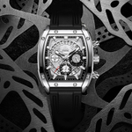 PEAK Pioneer Collection Quartz Movement Silicone Strap Watch Men"s Watches Black Dial