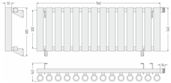 Сунержа Кумир-0 EU50 правый 300х960 14 секций