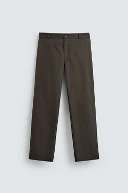 ZARA БРЮКИ-ДЖОГГЕРЫ ИЗ ТЕХНИЧЕСКОЙ ТКАНИ, КОРИЧНЕВЫЙ