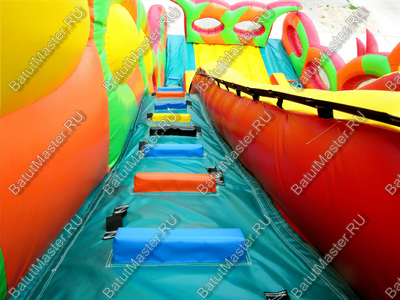 Батут-горка "Дракон 3" с шипами, два входа 11*6*8,5 м