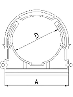Хомут 110 канализационный Sinikon серая (внутренняя) - 6шт.