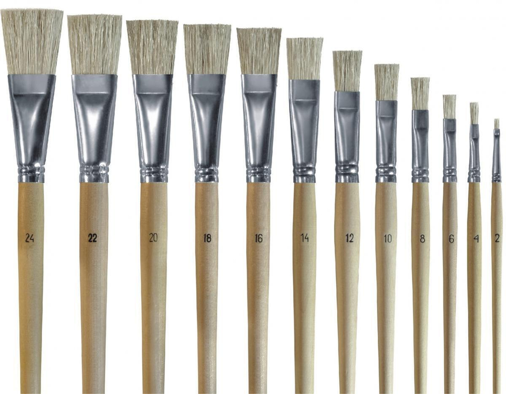 Кисть Щетина плоская №4 Школьник (Альбатрос)