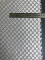 Шифон жаккард горох, молочный C3