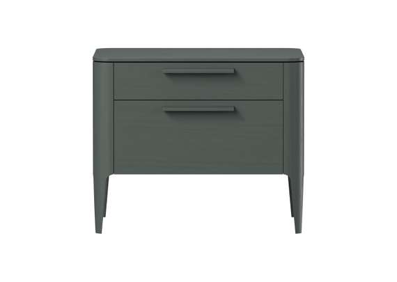 Тумба прикроватная Type oak 2 ящика ширина 60 см (темно-серый)