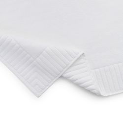 Коврик для ванной с фактурным бортиком белого цвета из коллекции Essential, 50х80 см