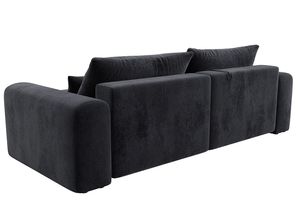 Диван угловой Лига-056 НПБ угол универсальный ВЕЛЮР TOWER 11 темно-серый