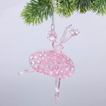 Подвеска "Праздничный танец" 9,5*14 см, Розовый (Серпантин)