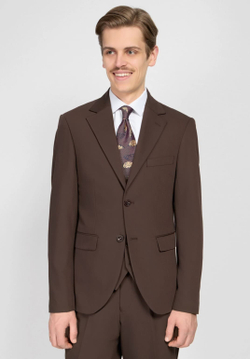 Мужской классический костюм (коричневый) А37