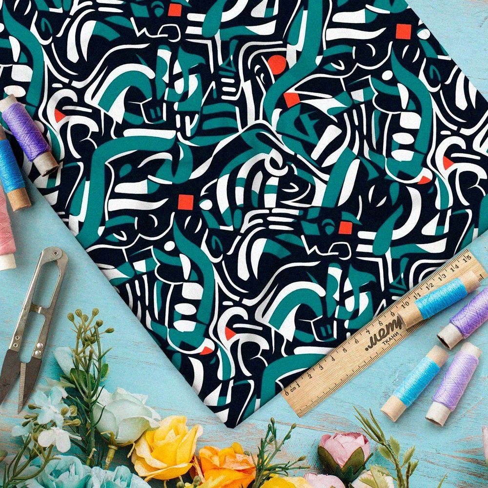 Ткань премиум флис калейдоскоп чувств