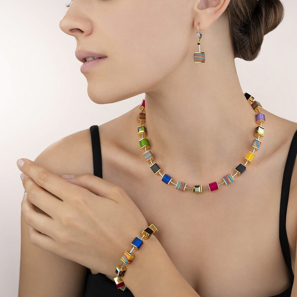 Браслет Coeur de Lion 4747/30-1500 цвет мультиколор, полосатый, золотой