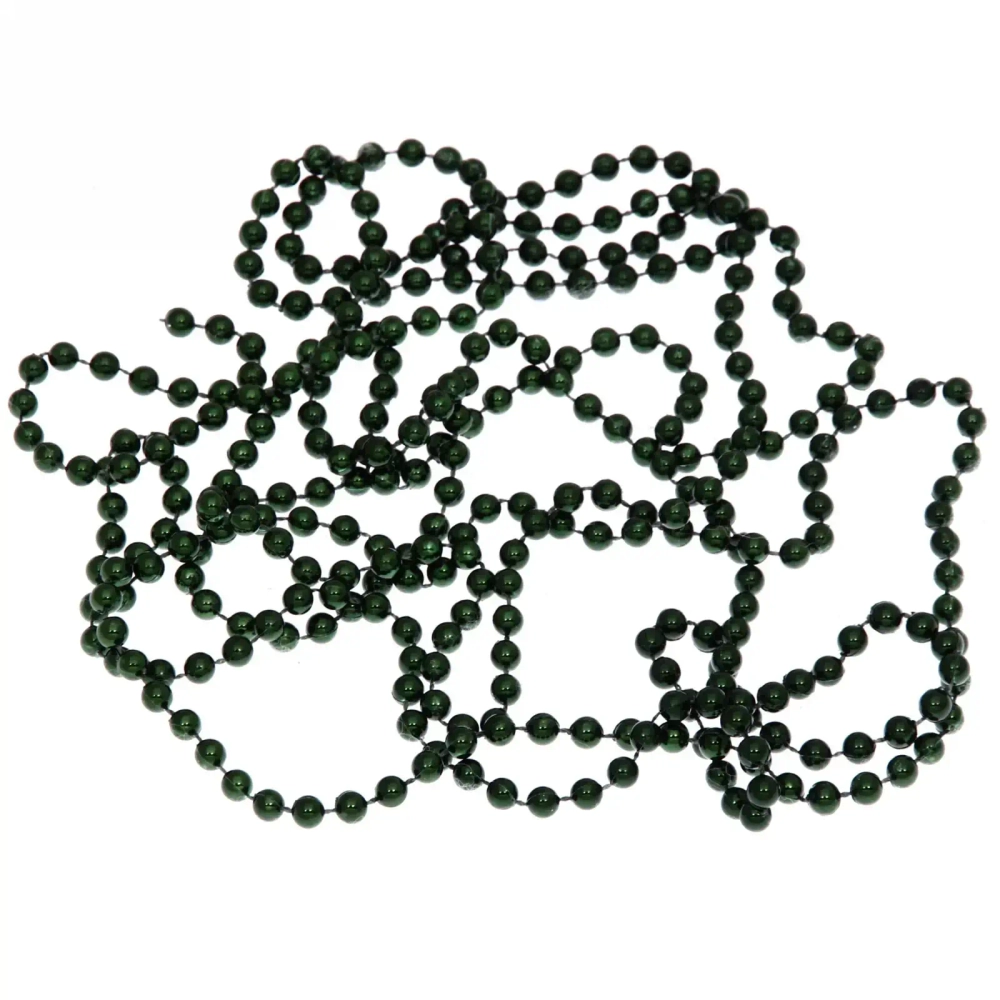 Бусы на елку 2,7м «Шарик» d-6мм, изумруд (pvc коробка)
