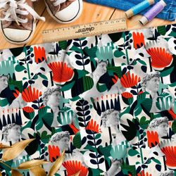 Ткань премиум таффета античные фантазии