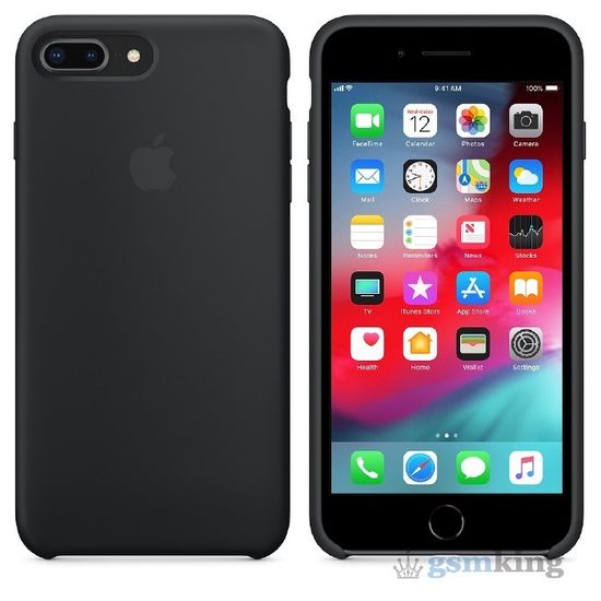 Silicone Case iPhone 8/7 Plus Black (Чёрный)