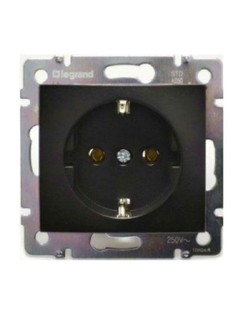 0321 Legrand Розетка со шторк. чёрный