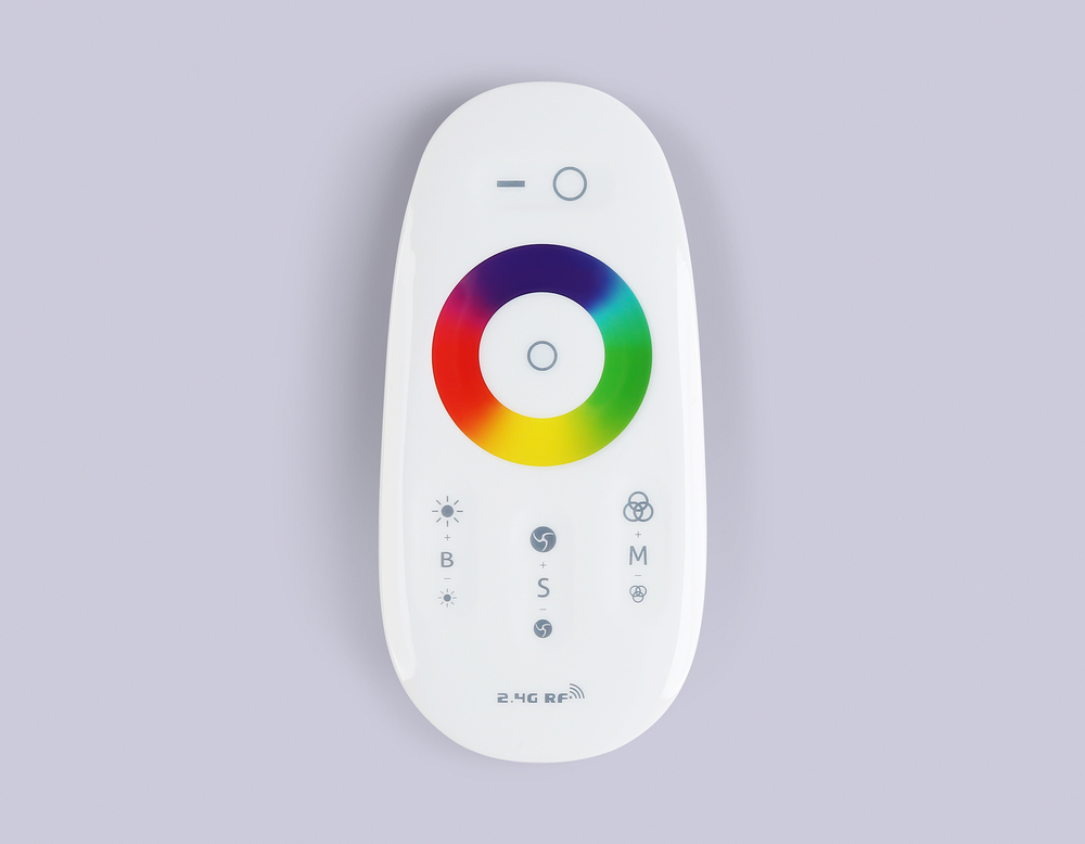 Контроллер для светодиодных лент RGB/RGBW с управлением белого света с сенсорным радио пультом 2.4G RGB 18A 12V 216W/24V 432W/RGBW 24A 12V 288W/24V 57