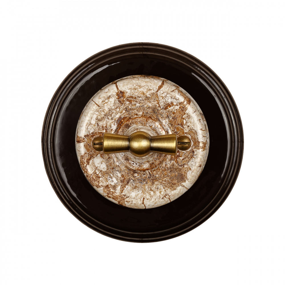 Рамка 1 постовая, керамика, цвет коричневый BF2-610-02