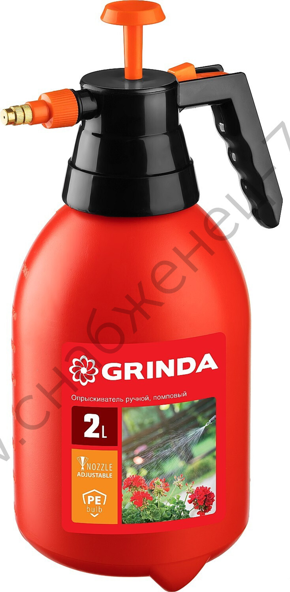 GRINDA PS-2, 2 л, ручной, колба из полиэтилена, помповый опрыскиватель (425053)