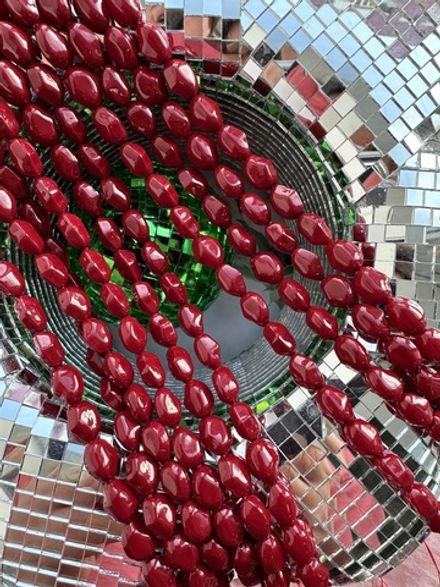 Жемчуг барочный 8х12мм, "Майорка. Имитация (винный цвет)