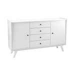 Тумба «Винтаж» 2 двери 4 ящика белый лак