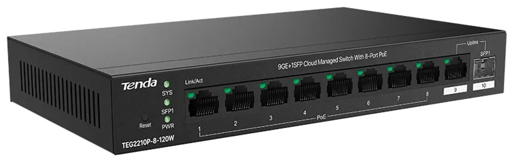Коммутатор Tenda Tenda TEG2210P-8-120W