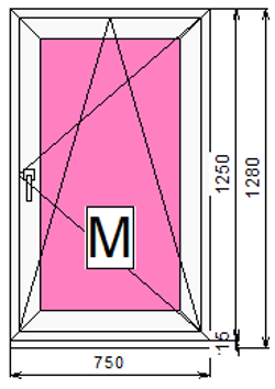 Пластиковое окно 1250 х 750 ТермА Эко + Москитная сетка