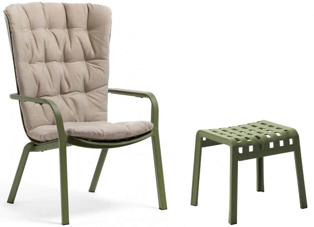 Комплект пластиковой мебели Nardi Folio Poggio, агава, бежевый