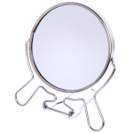 Зеркало настольное в металлической оправе «Модерн» круглое двухстороннее d9,5см