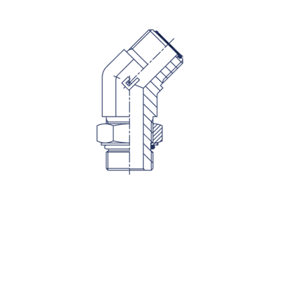 Штуцер FMH45 D18-20 ORFS 1.3/16 - UNF 11/16 (удлиненный)
