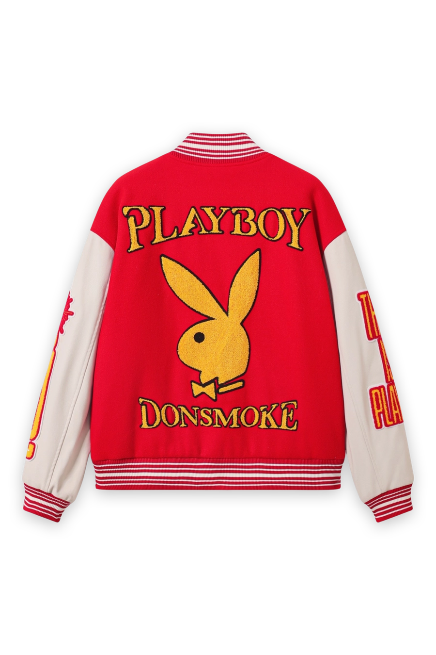 Supreme playboy varsity jacket red hot sale