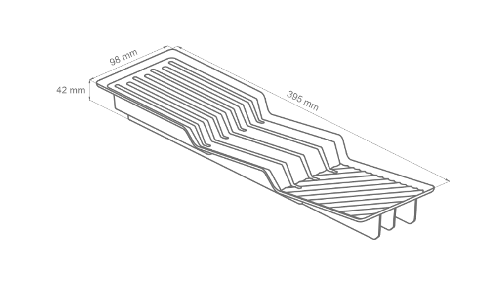 Вкладыш для ножей в лоток AQ TRAY белый