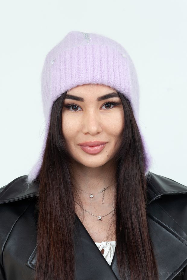 1121 UO Ушанка (Сиреневый / 57-58 / - / 30х30х6 / 57 / Сиреневый / Шерсть / 0.3)