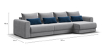 Модульный угловой диван РИЧМОНД MODOOL MAX Велюр Monolit сталь