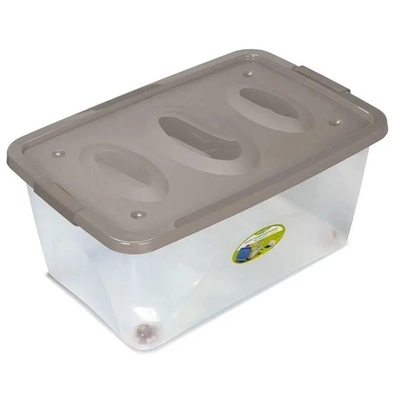 Ящик универсальный Астело 600х280мм на колесиках коричнево-серый