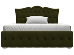 Кровать интерьерная Герда 140, Зеленый, Микровельвет, 28178