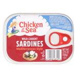 Chicken of the Sea, Сардины дикого улова, в средиземноморском стиле, 106 г (3,75 унции)